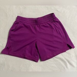 Athletic Works Girls Purple  Elastic Waist Activewear Shorts